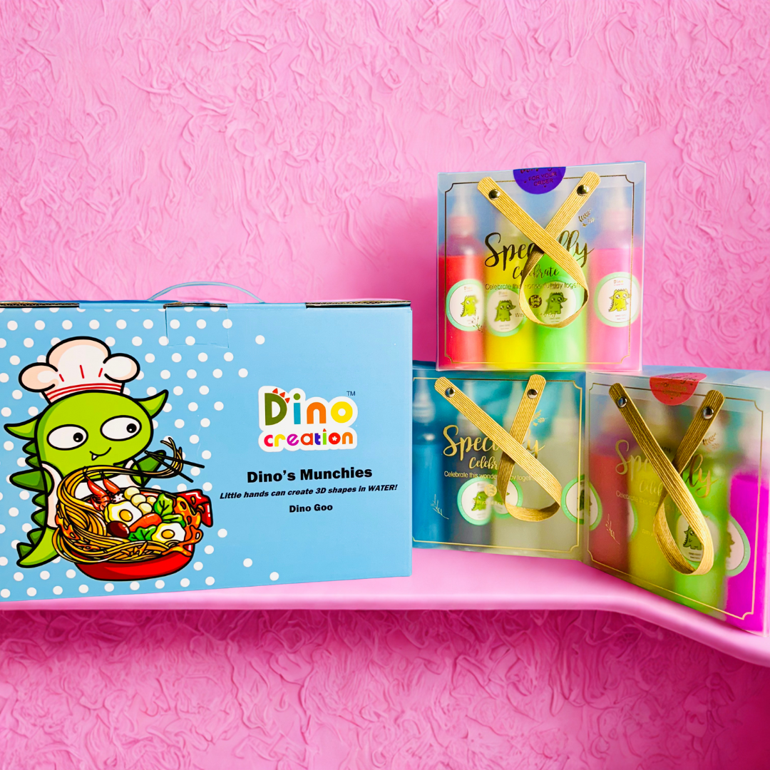 Dino's Munchies+ 24 Dino Goo Refill + Pack of 3 Magic PowderBundle