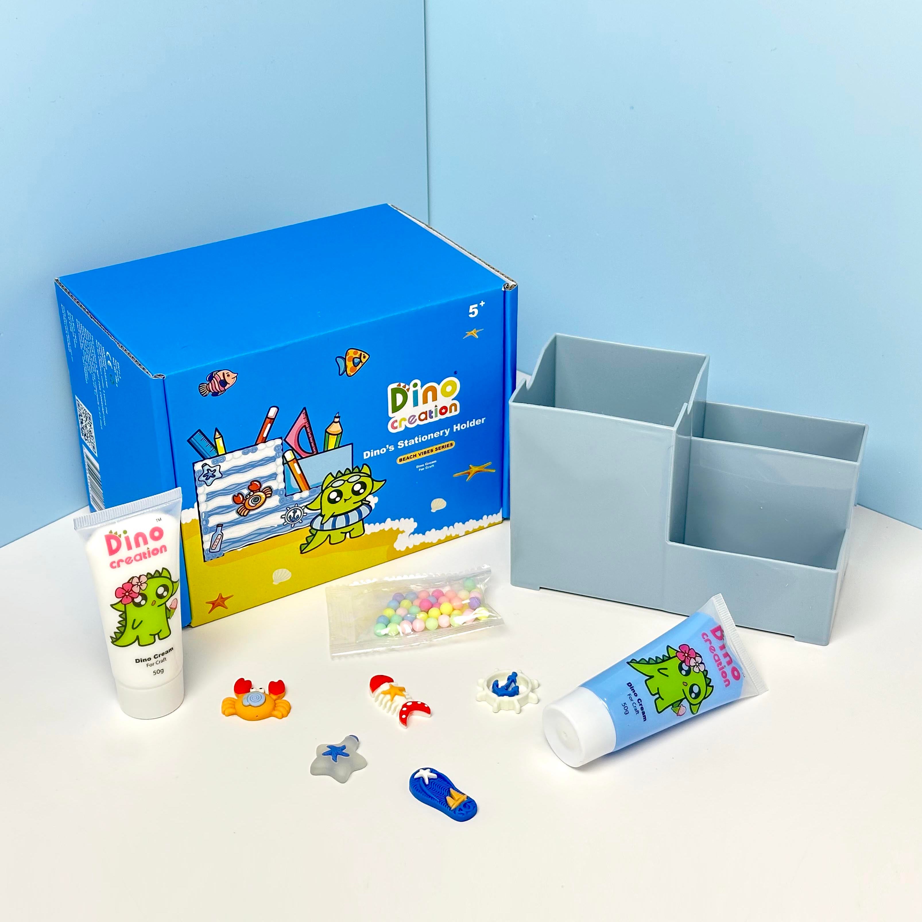 Dino's Beach DIY Stationery Holder Kit
