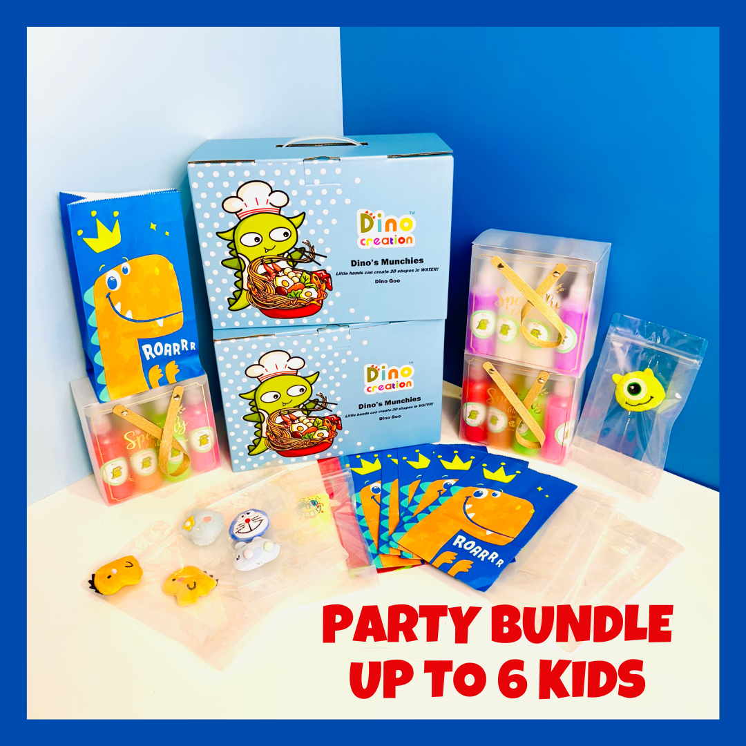 Party Bundle Starter - Dino's Munchies Blue Cooking Theme up to 6 kids