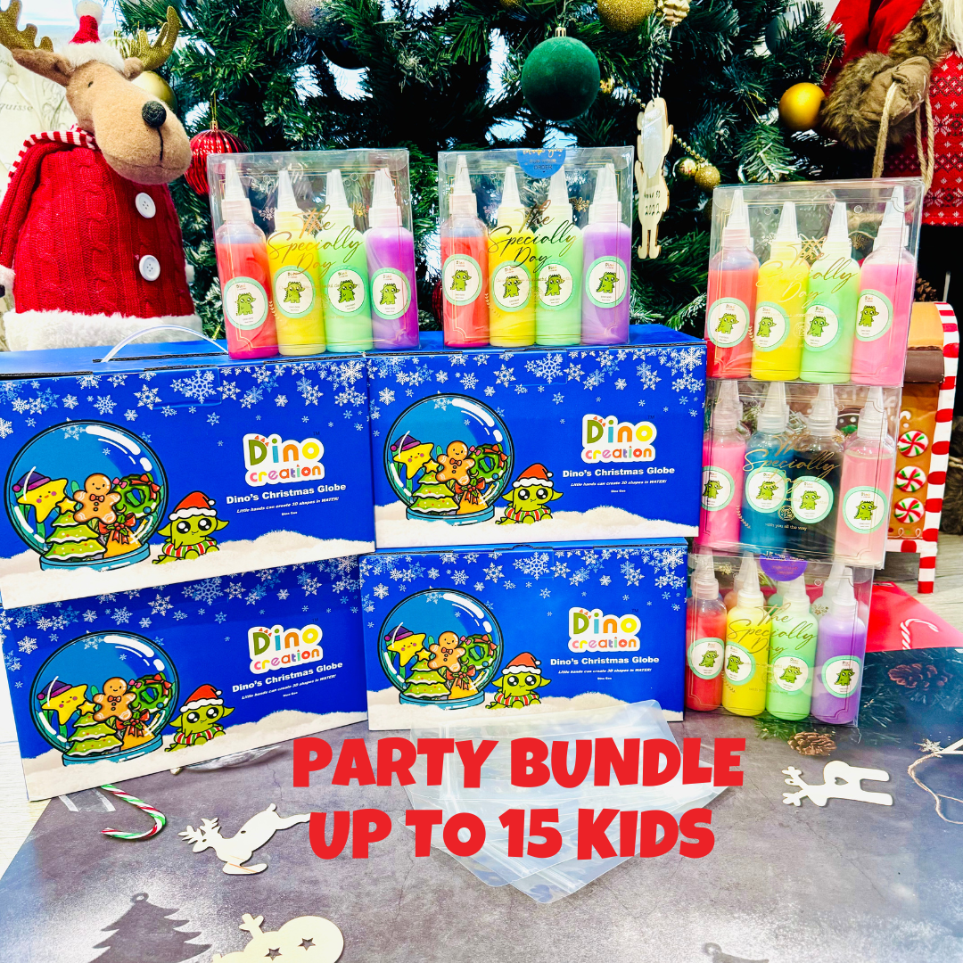 Party Bundle Silver Pack Dino's Christmas Globe