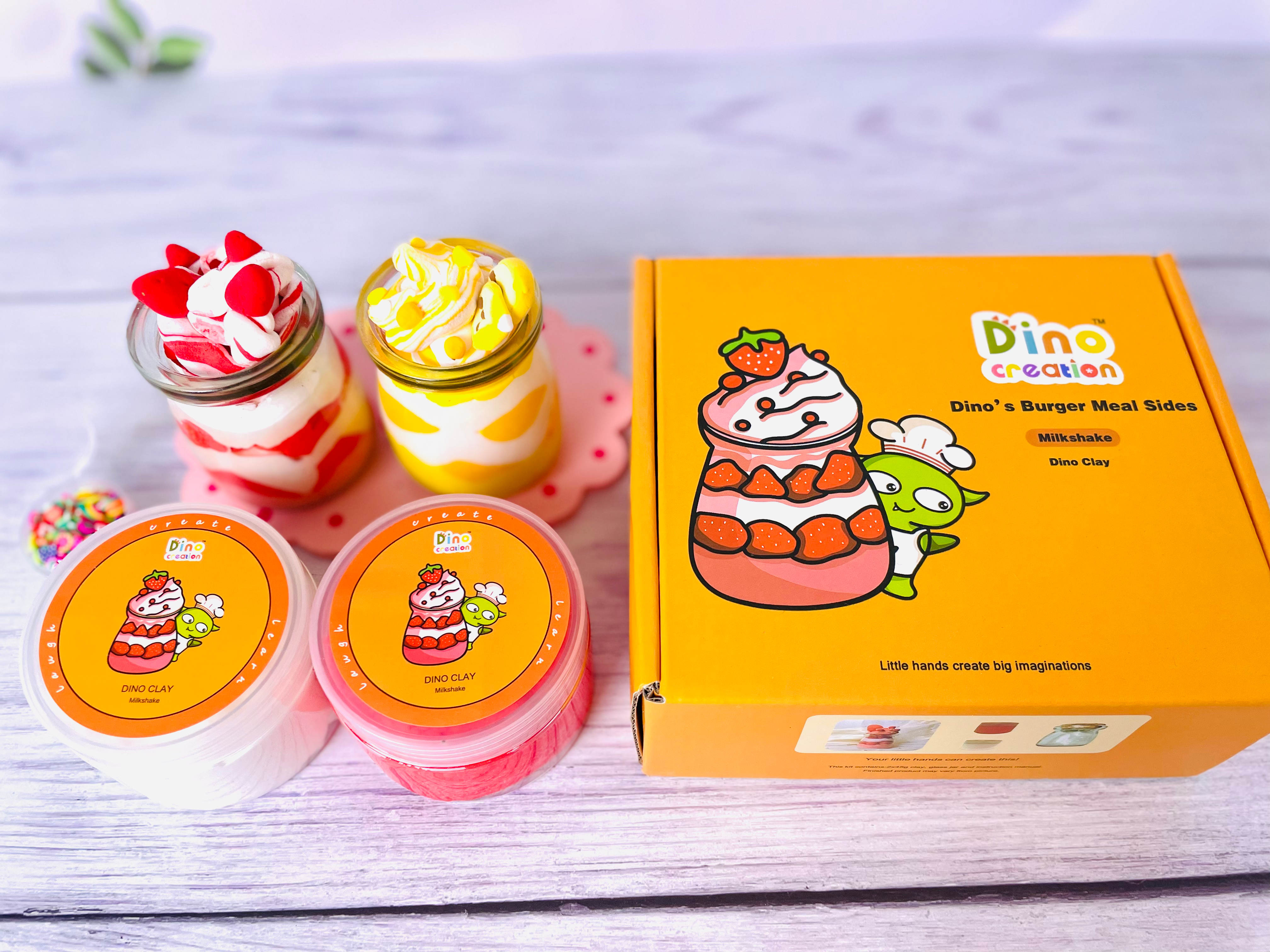 Party Bundle Silver Package  DINO CLAY - Dino’s Milkshake for 10 kids