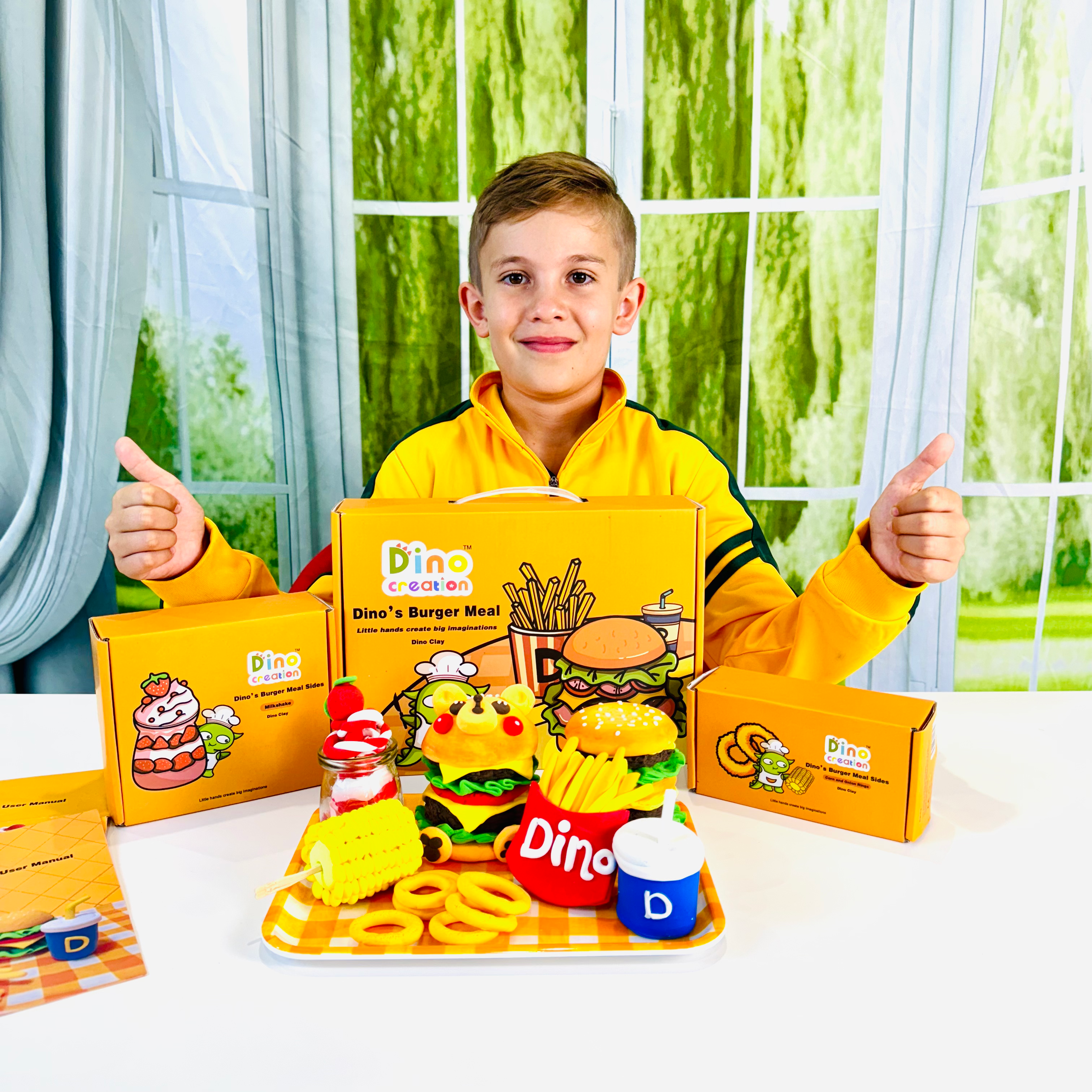 Dino Clay Burger Meal Bundle