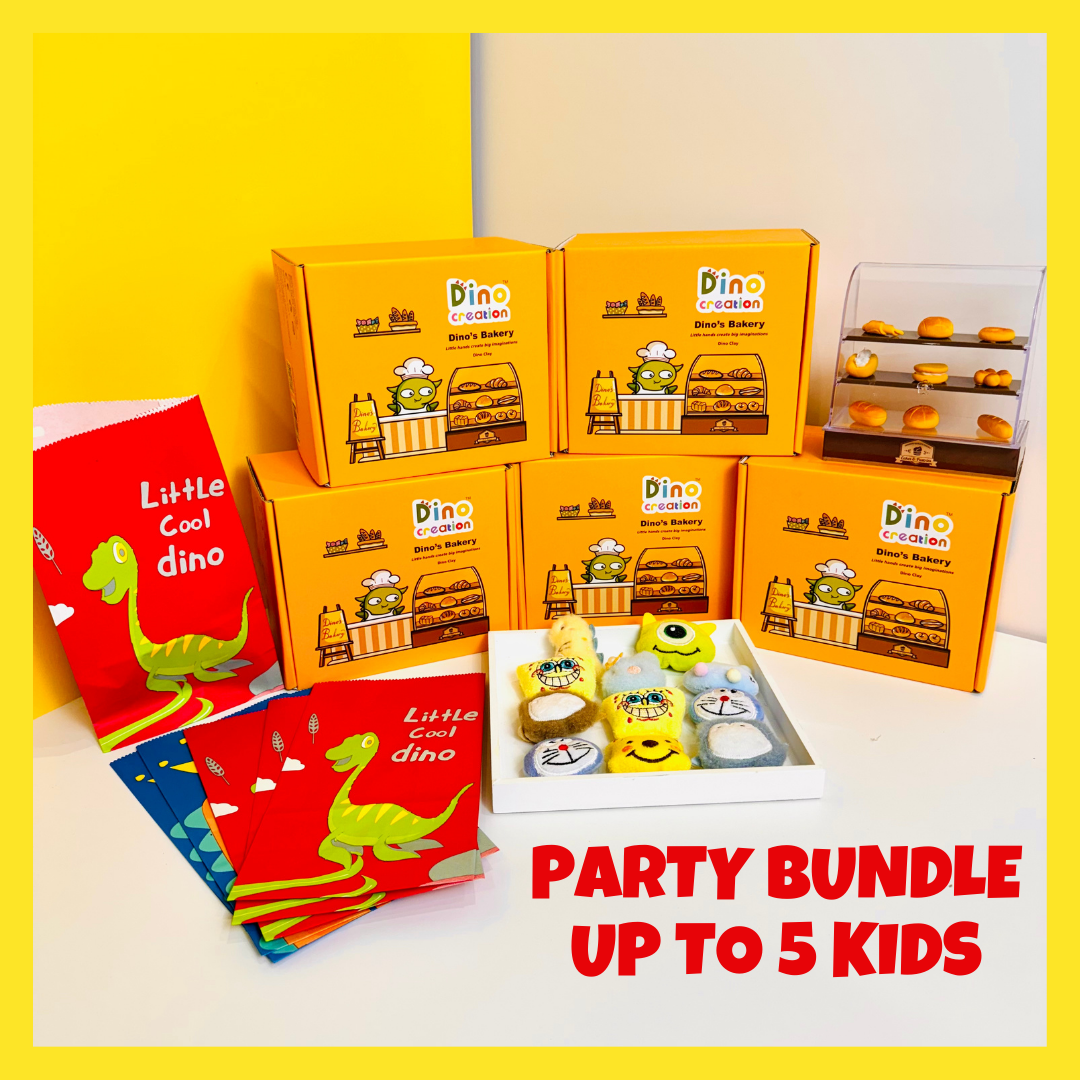 Party Bundle Starter Bakery Theme -Dino’s Bakery for 5 kids