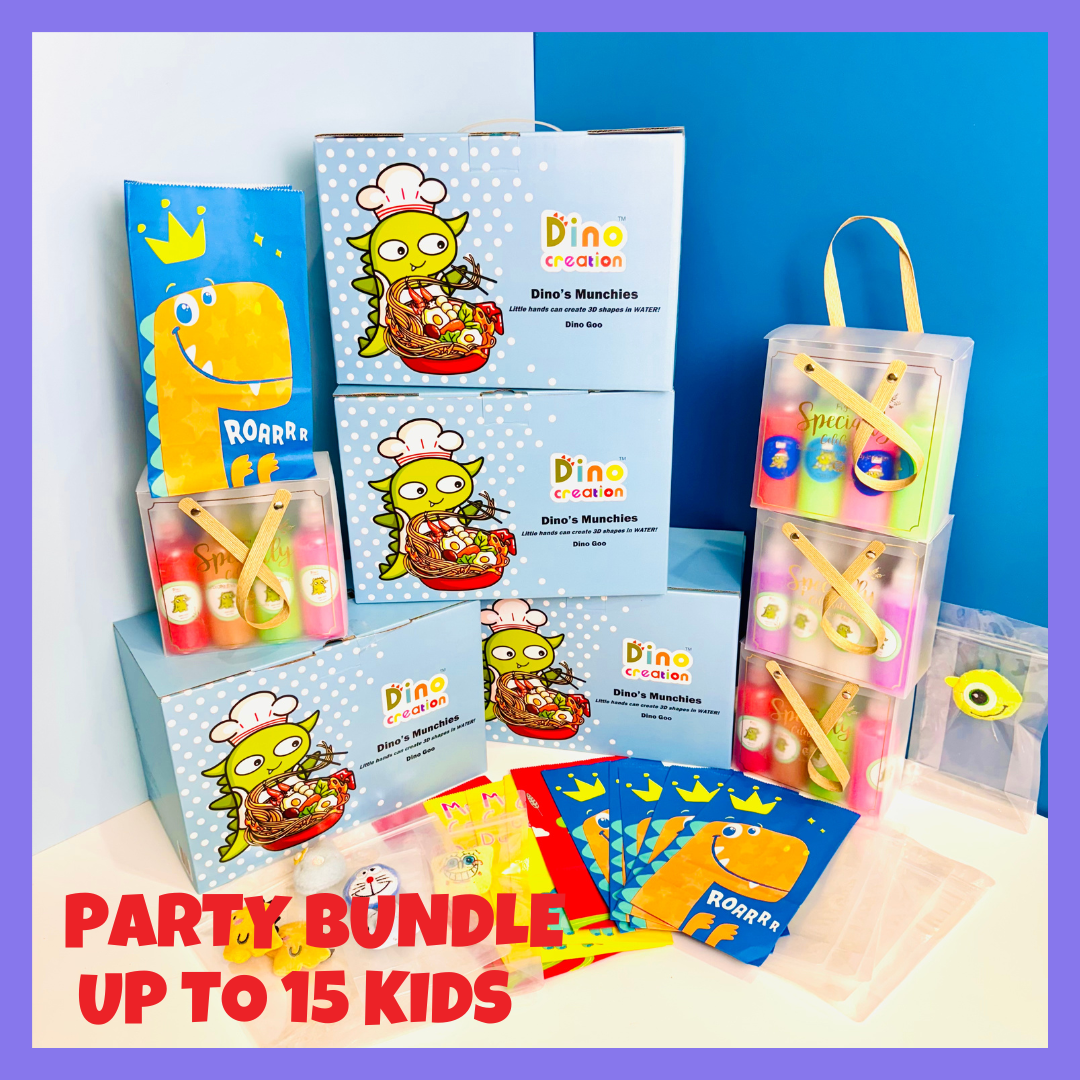 Party Bundle Silver Pack - Dino's Munchies Blue Cooking Theme up to 15 kids