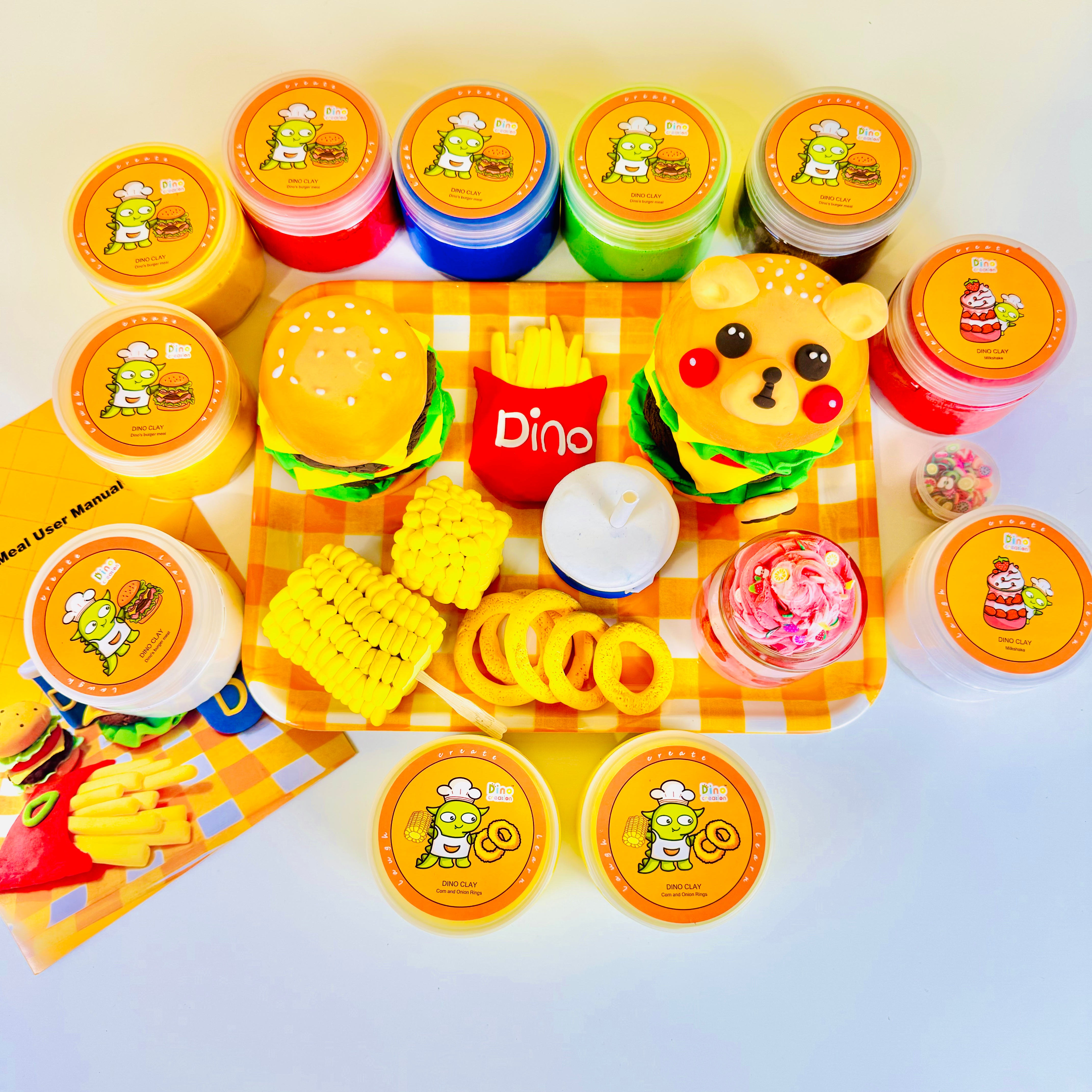 Dino Clay Burger Meal Bundle