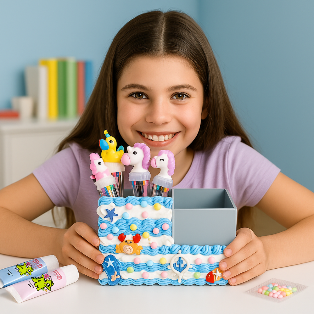 Dino's Beach DIY Stationery Holder Kit