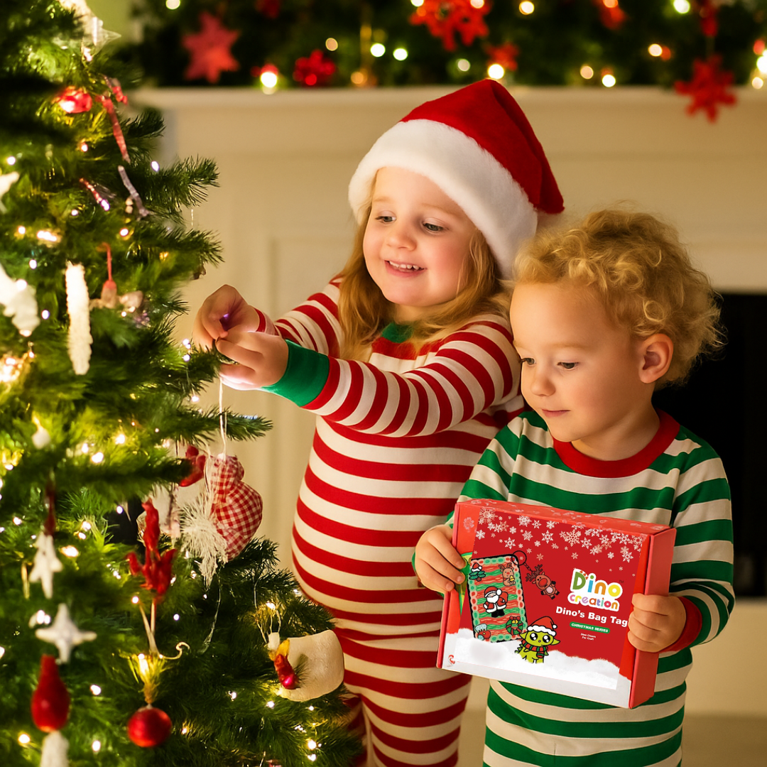 Dino’s Bag Tag -  Christmas Series