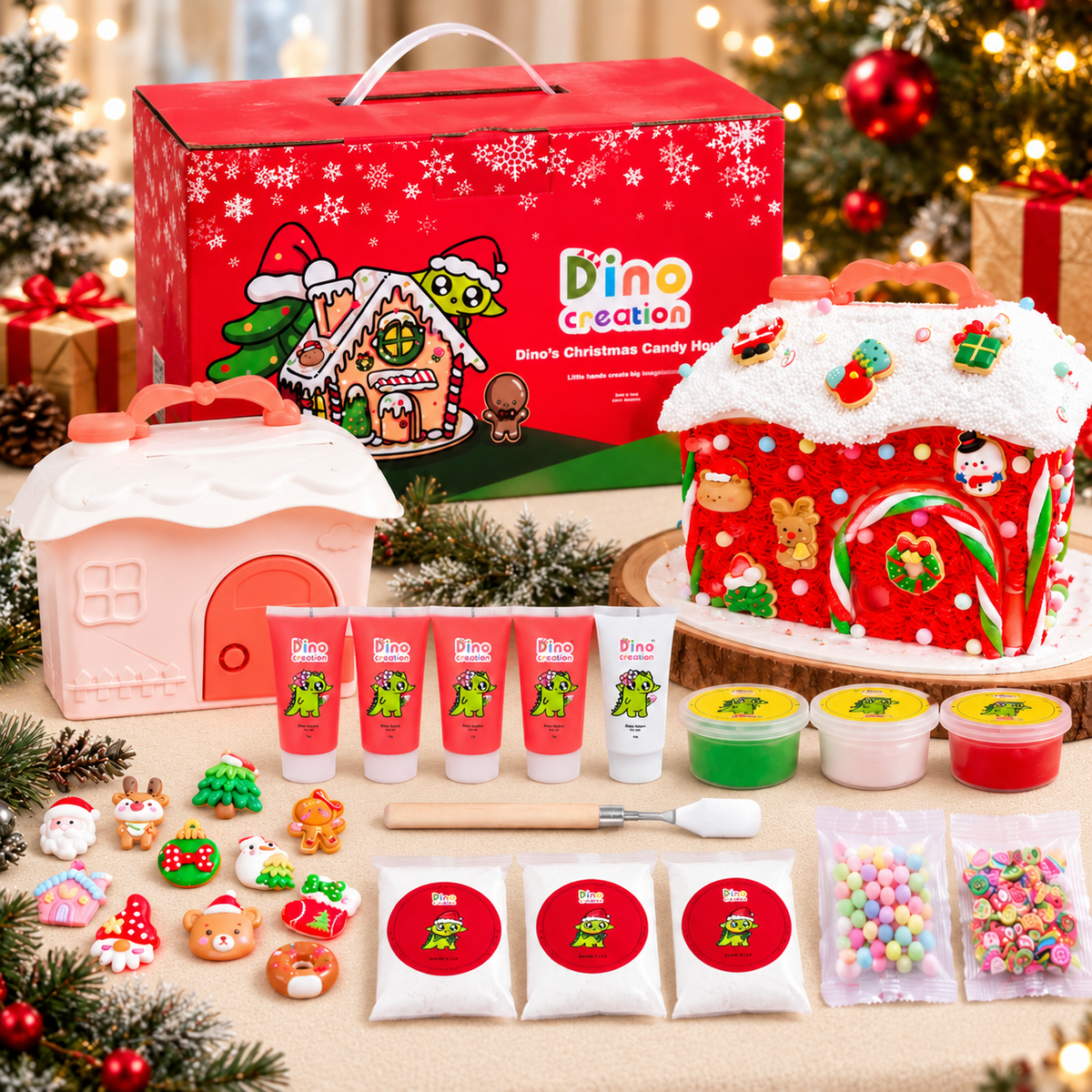 Dino’s Christmas DIY Candy House