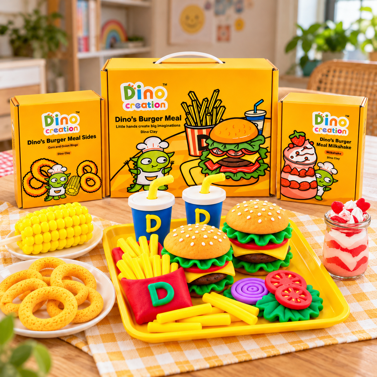 Dino Clay Burger Meal Bundle