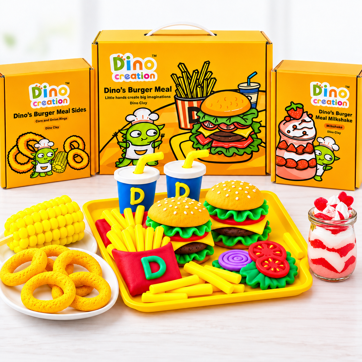Dino Clay Burger Meal Bundle