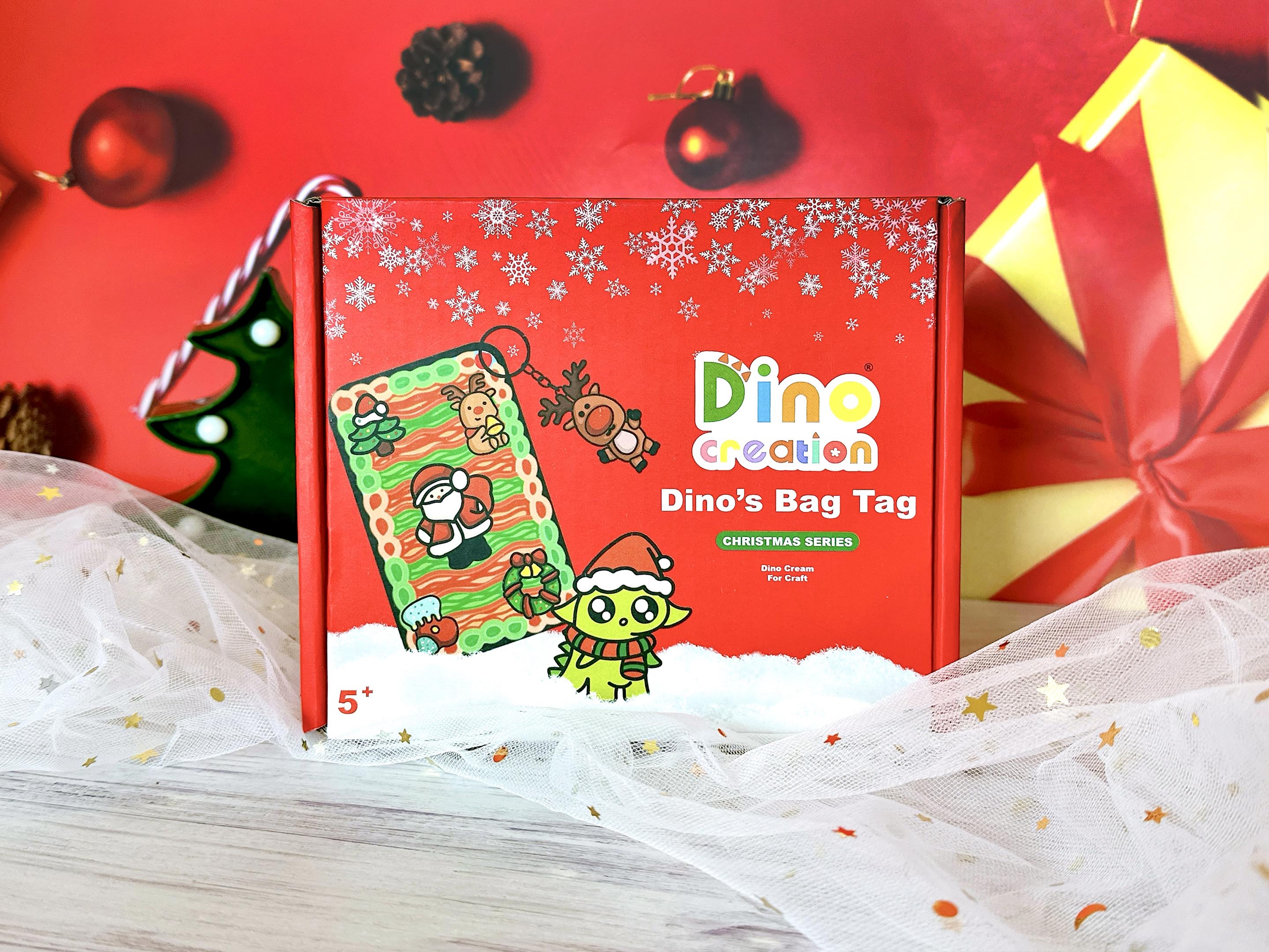 Dino’s Bag Tag -  Christmas Series