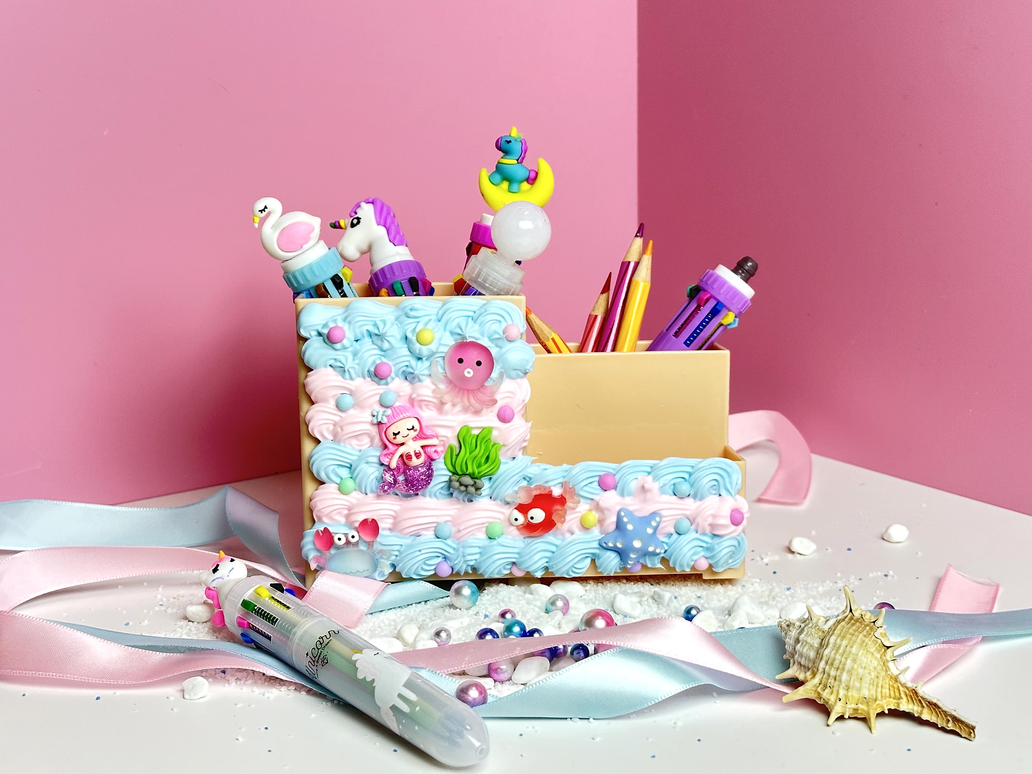 Dino's Mermaid DIY Stationery Holder Kit
