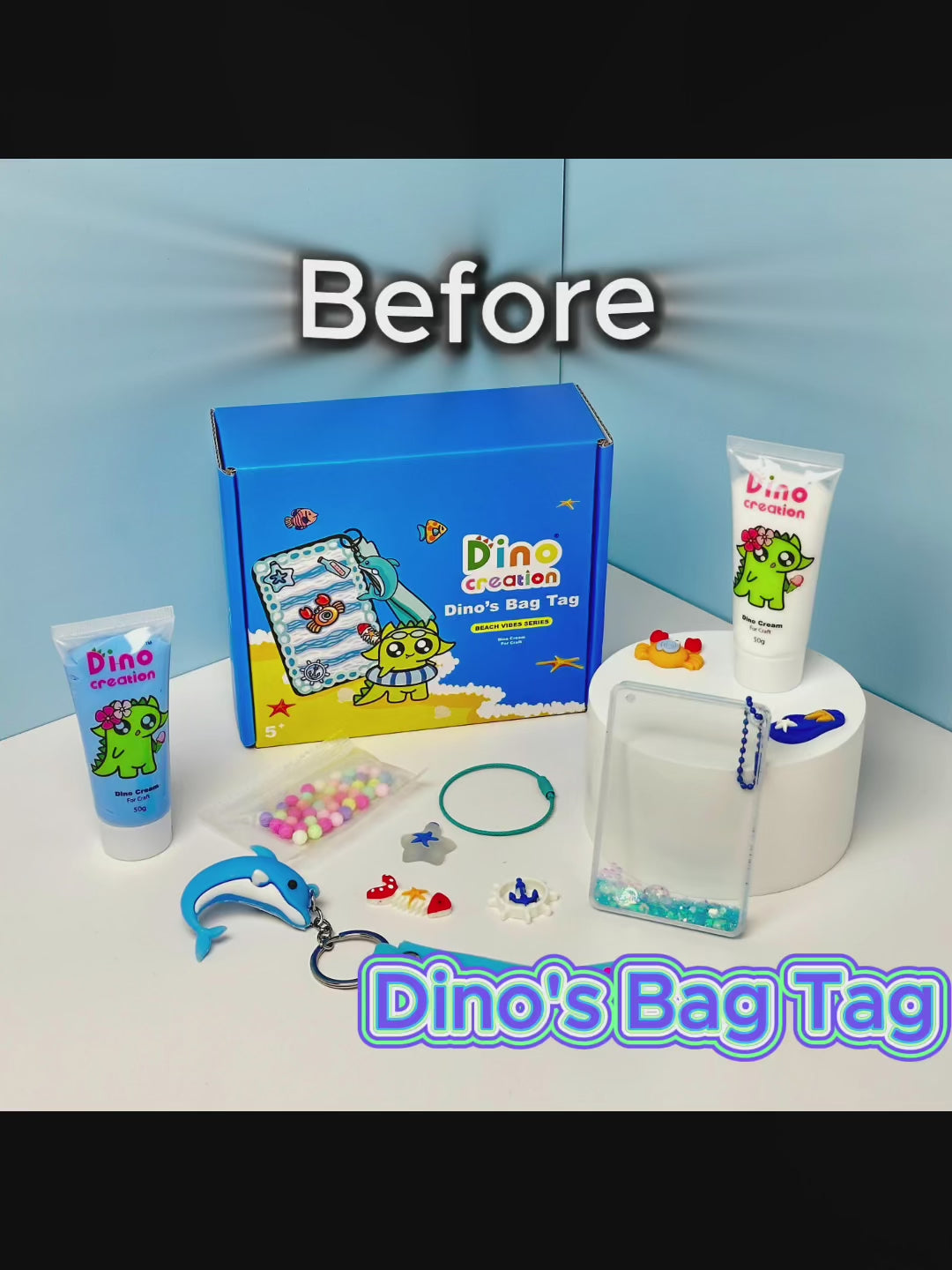 Dino’s Bag Tag - Beach Vibes Series