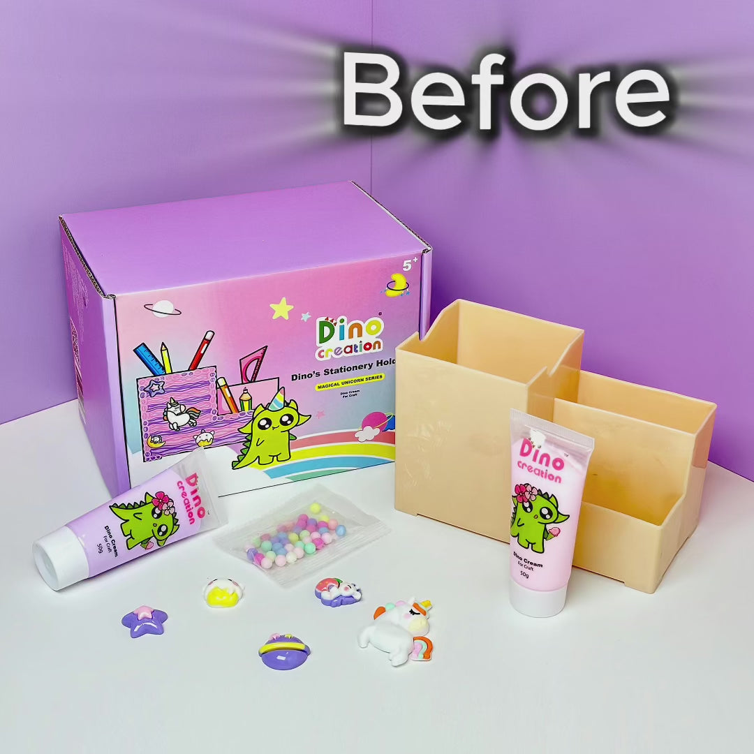 Dino's Unicorn DIY Stationery Holder Kit
