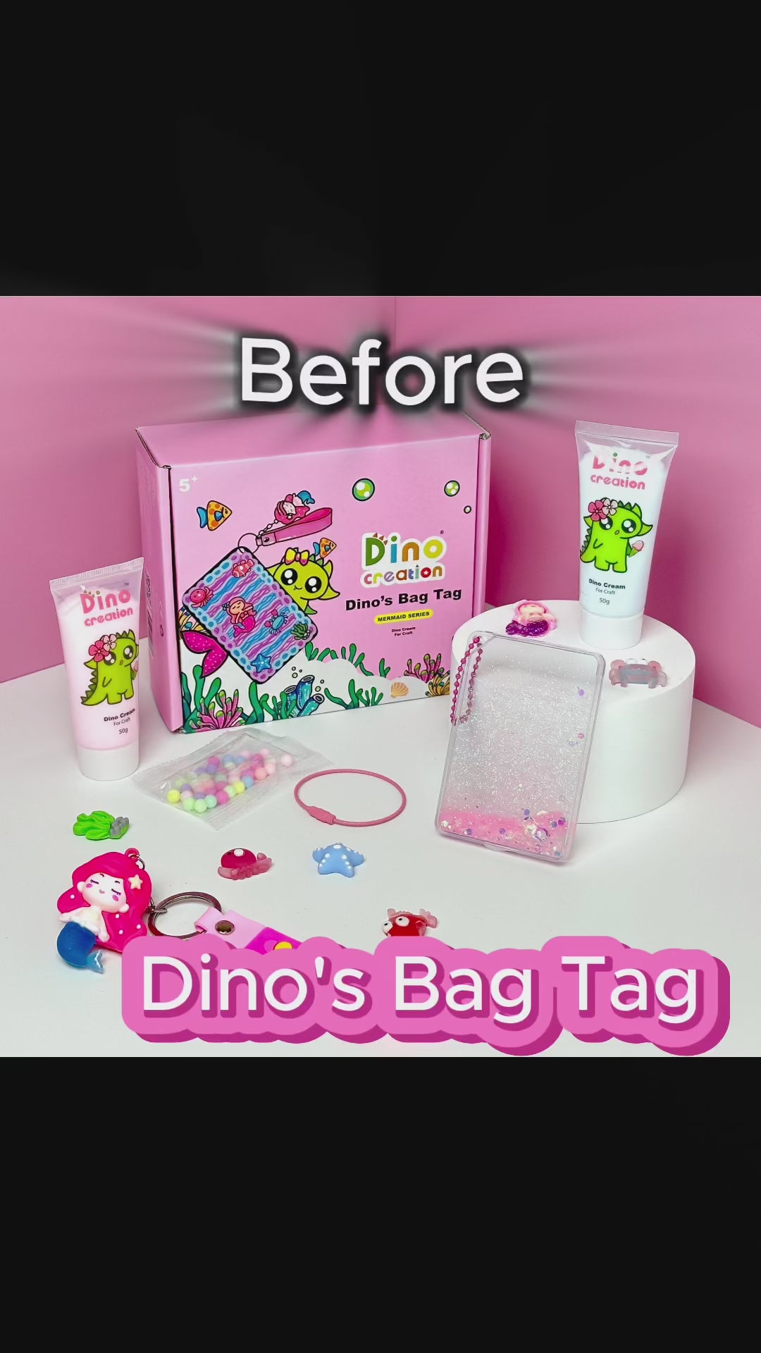 Dino’s Bag Tag - MERMAID Series